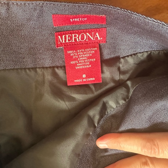 Merona Stretch Blue Pencil Skirt size 8 - Picture 4 of 4